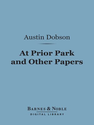 cover image of At Prior Park and Other Papers (Barnes & Noble Digital Library)